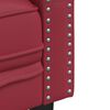 vidaXL Poltrona Chesterfield a 3 Posti Rosso Vino in Similpelle