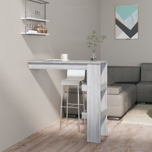 vidaXL Bancone da Muro Grigio Sonoma 102x45x103,5 cm Legno Multistrato
