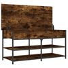 vidaXL Panca Porta Scarpe Rovere Fumo 100x42,5x50 cm Legno Multistrato