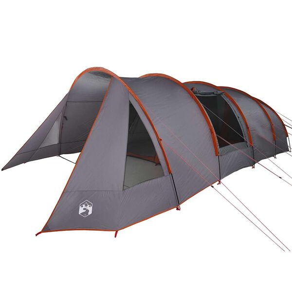 vidaXL Tenda a tunnel con tetto Grigio e arancione 778 x 356 x 210 cm