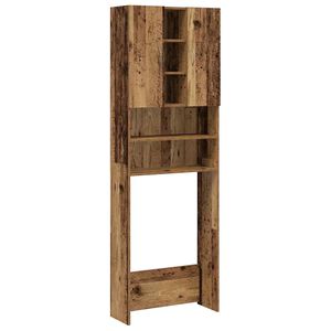 vidaXL Mobile per Lavatrice Legno Antico 64x25,5x190 cm
