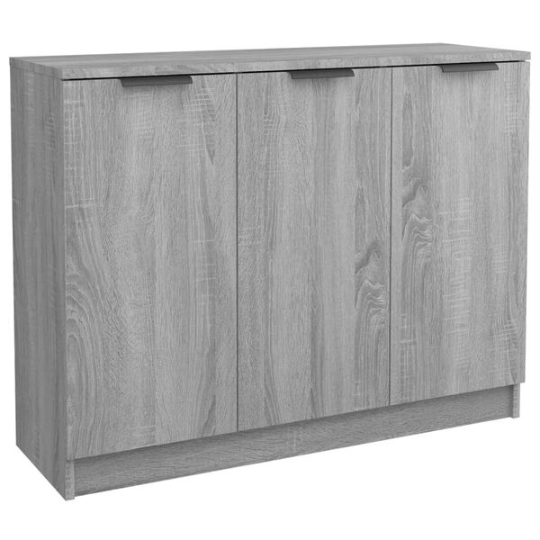vidaXL Credenza Grigio Sonoma 90,5x30x70 cm in Legno Multistrato