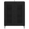 vidaXL Credenza Rovere Nero 69,5 x 34 x 90 cm Legno multistrato