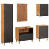 vidaXL Set di mobili per il bagno 5 pcs Marrone Legno multistrato