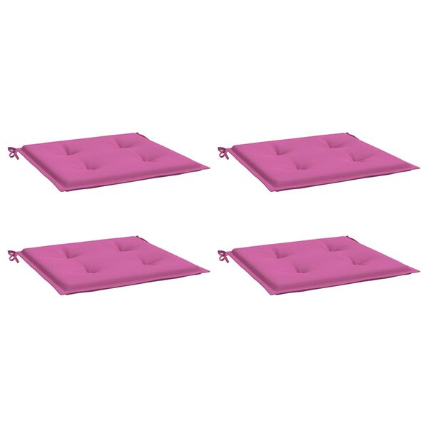 vidaXL Cuscini per Sedia 4 pz Rosa 50x50x4 cm in Tessuto