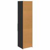vidaXL Credenza Rovere Nero 45 x 42,5 x 185 cm Legno multistrato
