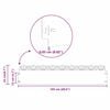 vidaXL Bordure per prato 10 pcs Bianco 103 x 0,05 x 22 cm Acciaio