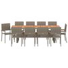 vidaXL Set da Pranzo per Giardino 11 pcs Grigio polyrattan