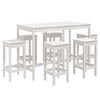 vidaXL Set Bar da Giardino 7 pz Bianco in Legno Massello di Pino