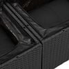 vidaXL Set Divano da Giardino con archiviazione 8 pcs Nero Poly Rattan