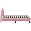 vidaXL Struttura letto bambini con testata Rosa 80 x 160 cm Velluto