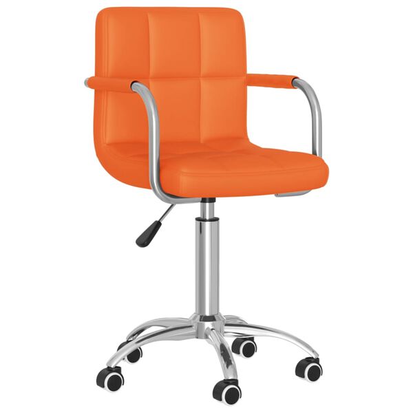 vidaXL Sedie da Pranzo Girevoli 4 pz Arancioni in Similpelle