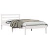 vidaXL Struttura del letto con testiera Bianco 225,5 x 95,5 x 69,5 cm