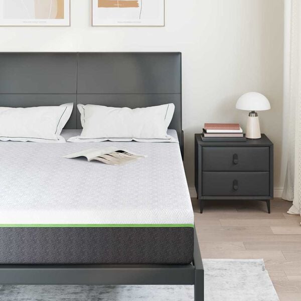 vidaXL Materasso Bianco e Grigio 140 x 190 cm Tessuto Jacquard