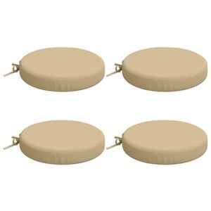 vidaXL Cuscini per Seduta SOEST 4 pz 100% Poliestere Beige &Oslash; 35 x 7 cm