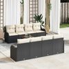 vidaXL Set Divano da Giardino 9 pcs Nero e Crema polyrattan