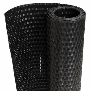 vidaXL Paravento da Balcone Nero 300x80 cm in Polyrattan