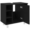 vidaXL Mobile da Bagno Nero 60x32x53,5 cm in Legno Multistrato