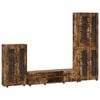 vidaXL Set mobile TV FLORIN 3 pcs Rovere fum&eacute; Legno ingegnerizzato