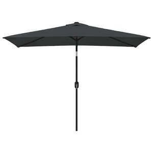 vidaXL Ombrellone con Palo in Metallo 300x200 cm Antracite