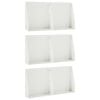 vidaXL Muro di contenimento 6 pz 40 x 12 x 50 cm Acciaio Bianco