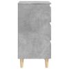 vidaXL Comodini con Gambe Legno Massello 2pz Grigio Cemento 40x35x69cm