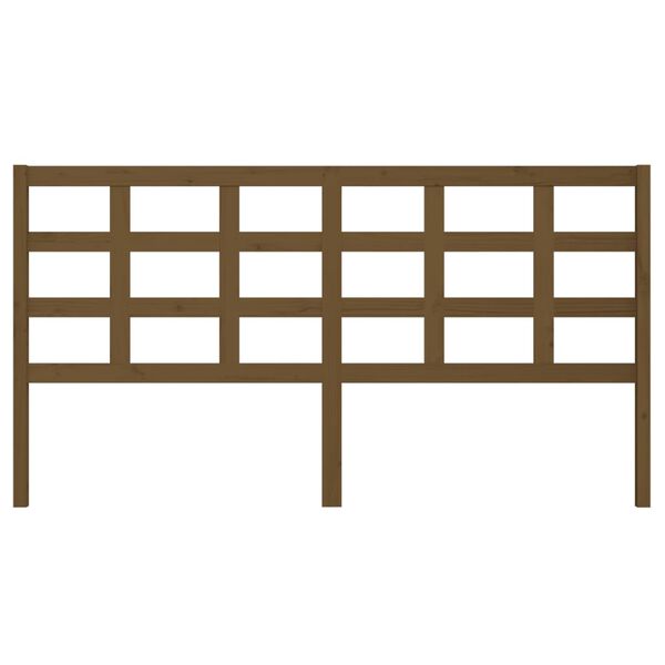 vidaXL Testiera per Letto ambra 185,5x4x100 cm Legno Massello di Pino