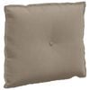 vidaXL Cuscino per Schiena Tortora 60 x 50 cm Tessuto in Microfibra