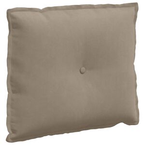vidaXL Cuscino per Schiena Tortora 60 x 50 cm Tessuto in Microfibra