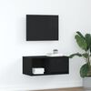 vidaXL Mobile Porta TV Rovere Nero 60x31x25,5 cm in Legno Multistrato