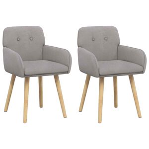 vidaXL Sedie da pranzo 2 pz Boucl&eacute; Grigio Chiaro 59 x 57 x 85 cm