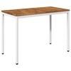 vidaXL Tavolo da cena da giardino Naturale e Bianco 108,5 x 55 x 75 cm