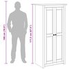 vidaXL Armadio Bianco 80x50x171,5 cm Legno Massello Pino Panama Range