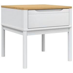 vidaXL Tavolo per Lampada FLORO Bianco 55x55x54 cm Legno di Pino