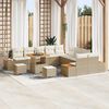 vidaXL Set Divano da Giardino 13 pcs Beige polyrattan