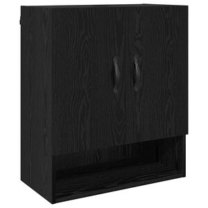 vidaXL Mobiletto a muro Rovere Nero 60 x 31 x 70 cm Legno multistrato