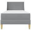 vidaXL Struttura letto con materasso Grigio chiaro 90 x 200 cm Tessuto