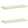 vidaXL Cuscini per Panchina a 2 Pezzi SOEST 100% Poliestere Crema