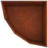vidaXL Vaso d'angolo Ruggine 60 x 60 x 35 cm acciaio corten