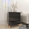 vidaXL Credenza Nero Lucido 60x35x69 cm in Legno Multistrato