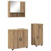vidaXL Set di mobili per il bagno 3 pz Rovere artigianale