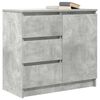 vidaXL Credenza con Cassetto Grigio Cemento 71x35x65 cm in Truciolato