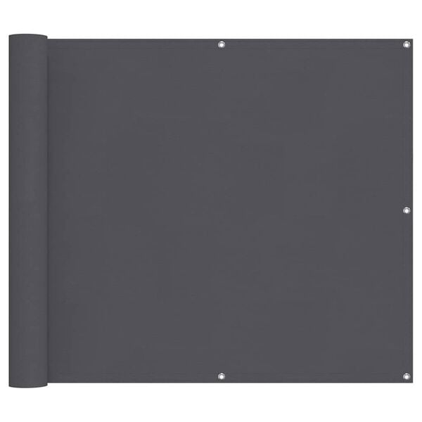 vidaXL Paravento da Balcone Antracite 90x500 cm in Tessuto Oxford