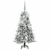 vidaXL Albero di Natale Artificiale con Rami Pieghevoli Bianco 120 cm