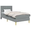 vidaXL Struttura letto con materasso Grigio chiaro 90 x 190 cm Tessuto