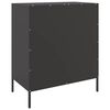 vidaXL Credenza Nera 68x39x79 cm in Acciaio