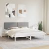 vidaXL Letto con Testiera Rivestita Grigio chiaro 200 x 200 cm