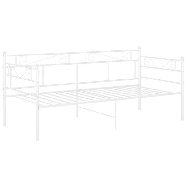 vidaXL Telaio Divano Letto Bianco in Metallo 90x200 cm