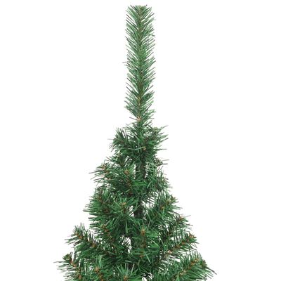 vidaXL Albero di Natale Artificiale Metà con Supporto Verde 240 cm PVC