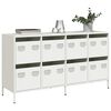 vidaXL Credenza Bianca 135x39x73,5 cm in Acciaio Laminato a Freddo